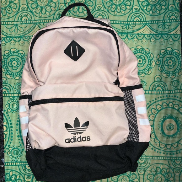Baby Pink Large adidas backpack with cushioned laptop pocket
